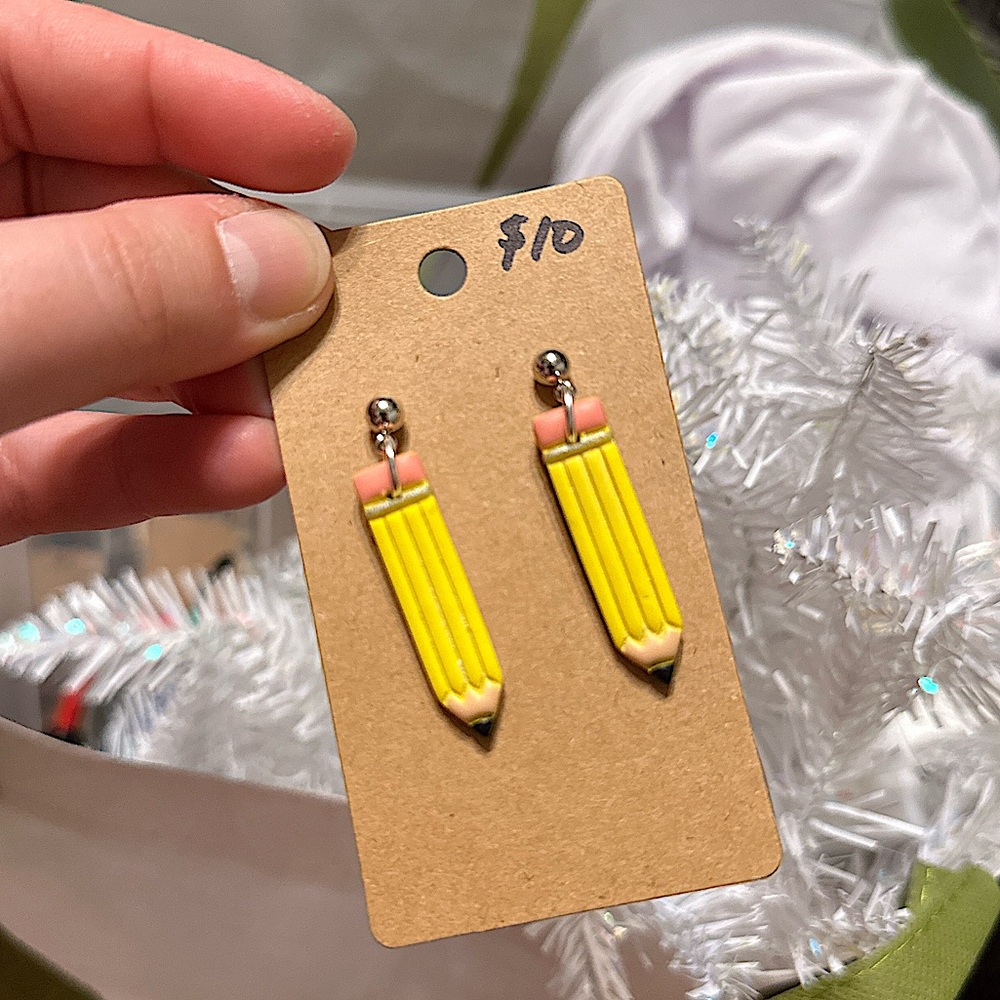 NEW Handmade Pencil Earrings